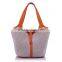 Summer lady canvas and leather Ladies handbags international brand