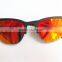 2016 Promotional Green Blue Red lenses carbon fiber wooden surface sunglasses