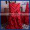 CH003R Christmas gathered red ruffled chair cover