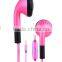 in ear earphone with spiral LED cable , shiny ear phone
