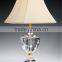 OEM ODM Customized crystal table lamp with pinched pleat fabric shade