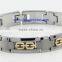 New high quality mens bracelets gold link style with magnet