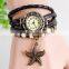 In Stock 7 Colors Wholesale Fashion Star Ladies Fancy Bracelet Leather Watch