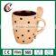 Hot sale creative customized coffee ceramic cup with spoon