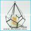 Hot selling wholesale indoor plant rose gold glass terrarium geometric