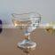 2016 ice cream glass cup with stem high quality glass bowl