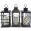 Black plastic outdoor camping led candle lantern light