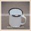 Promotional Gift Items High Quality Personalized Private Label White Enamel Camping Mug Enamel Cup Enamelware Wholesale