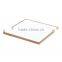2016 modern furniture round custom cut carrara white marble table top with golden edge