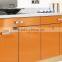 Orange color kitchen design modern modular kitchen cabinet