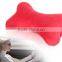 Bone shape memory foam car neck pillow, 100%polyester velvet cover