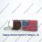 American flag light blue needlepoint key fob