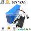 electric bike electric bicycle electric golf trolley lithium battery 60v 12ah with BMS and Charger