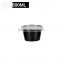 Plastic Round Meal Preparation Container / Food Saver with Clear Lid, Leak Proof, Microwavable Plastic Food