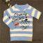 Animal Cable Knitting  Stripe V-collar Sweater for Girl