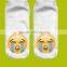 Wholesale White Short Emoji Socks