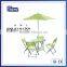 6 piece garden patio furniture with 4 folding Chairs & 1table & Parasol