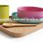 cute carton crab kids dinner set,bamboo fibre plate&bowl&tumbler&spoon&fork dinner set