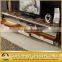 Fashion wooden led tv stand furniture with showcase marble top