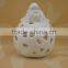white ceramic tealight candle holder with santa claus shape