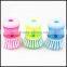 Shenzhen supplier plastic pot washing brush wholesale,new arrival pot pan bowl cleaning brush with Detergent Dispenser