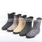 Fabric rain boots with flower fabric upper