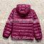 2016 Customized Manufacture Fashionable Winter Thin Ladies Down Jacket With Hoodie