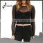 Plain crop top wholesale custom crop top with mesh fabric