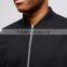 Sports Clothes Black Cotton Bomber Jacket Side Pockets With Lining Sport Jacket Teaming With A Red Tee