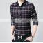 high quality best selling mens cotton lined brown plaid flannel shirts