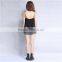 ladies fashion clothing Lace Up Cami Top Black, blusas inverno 2017, woman top