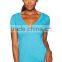 Next Level Apparel Ladies' Tri-Blend Deep V Tee - made of pre-shrunk 50% polyester, 25% cotton, 25% rayon. Comes with your logo