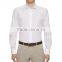 High quality spring and summer classic style shallow collar white crepe striped cotton long-sleeved shirt