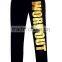 Women Gold Letter Printed Black Sport Pants Leggings Fitness Elastic Gym Running Trousers