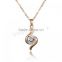 New gold color oval Zinc Alloy Cubic Zirconia Necklace iron chain 6cm