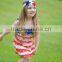 wholesale blue and white colour ruffle lace dress for girls baby,toddlers St patricks day dress with leg warmers MC6012002