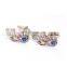Jewel Encrusted Rhinestone Slipper Shirt Men Cufflinks
