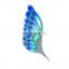 Latest design enamel gradients feather matte pendant sterling silver Necklace