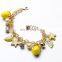 New arrive fashion kids bead bracelets lemon fruit star colorful Beach acrylic bracelets