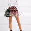 School Girl Multicolor Cotton Mini Skirt