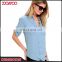 2017 New Summer Ladies Button Up Half Sleeve Cotton Blouse Women Latest Fashion Blouse Design