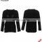 Women Factory OEM Black Crew Neck Chunky Pullover Sweater