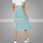 New Designs 2016 Soft Wrap Midi Skirt with Splices Fashion High-rise Waist Splits Skirt