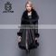 Women coats Black Skirt Style Sheep Fur Coats Double Face Lamb Leather personalized Coat