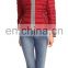 Fashion Design Europe Style Hooded Anorak Red Winter Jacket