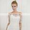 EBX-145A Suble Sweetheart lace sequins Short sleeve long tail tulle wedding dress