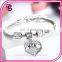 European fashion family member alloy diamond heart bracelet