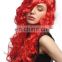 Party wigs,red long wave syntheic wig for carnival P-W187