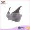 Gray fashion design breathable elastic women cotton sport bra