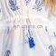 2015 Wholesale EMBROIDERED POM POM TRIM KAFTAN Slim Embroidered Poncho/ Short Kaftan For Women Summer Wear